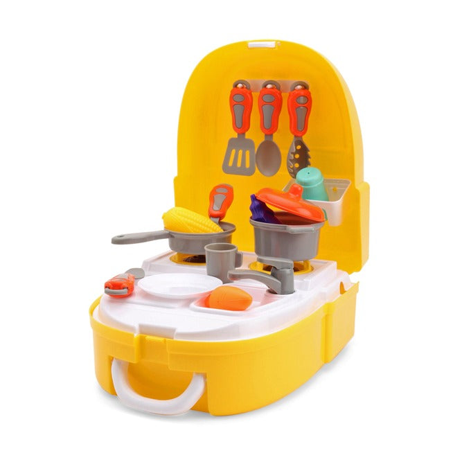Cooking Backpack for Kids -Kitchen Play House - 25 Pieces Set