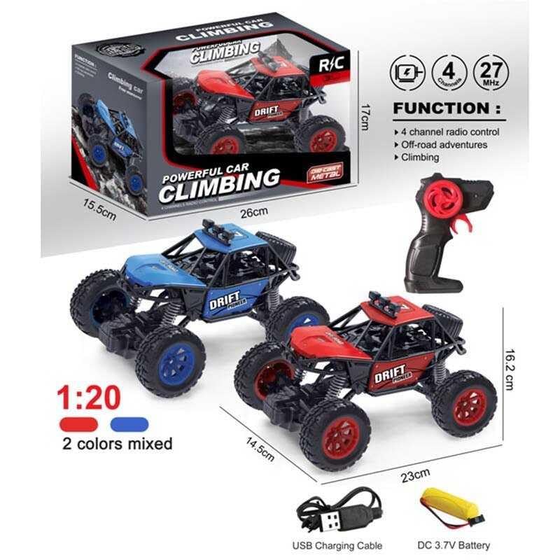 Off Road Monster Truck with High Speed Drift RC Car Toy Spray Rock Crawler