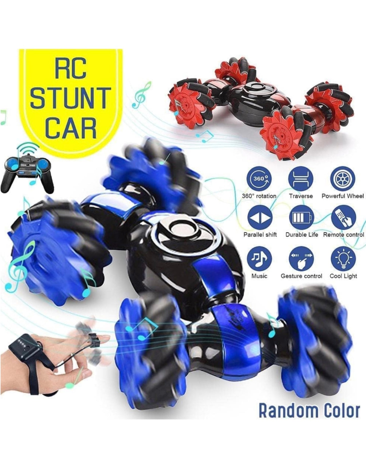 Stunt Car Remote Control F-63 | Double Flip Wheel Device