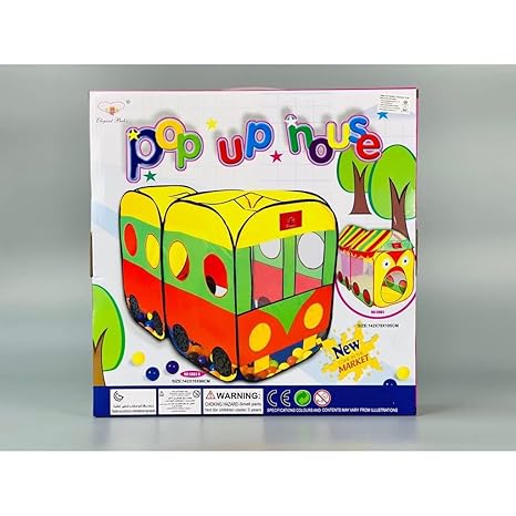 Baby Pop Up Bus Shaped Tent House | Foldable for Kids