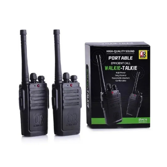 Portable Black Walkie Talkie Pair With Batteries – Battery Operated