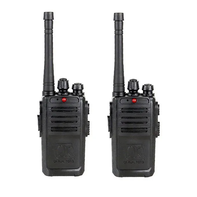 Portable Black Walkie Talkie Pair With Batteries – Battery Operated
