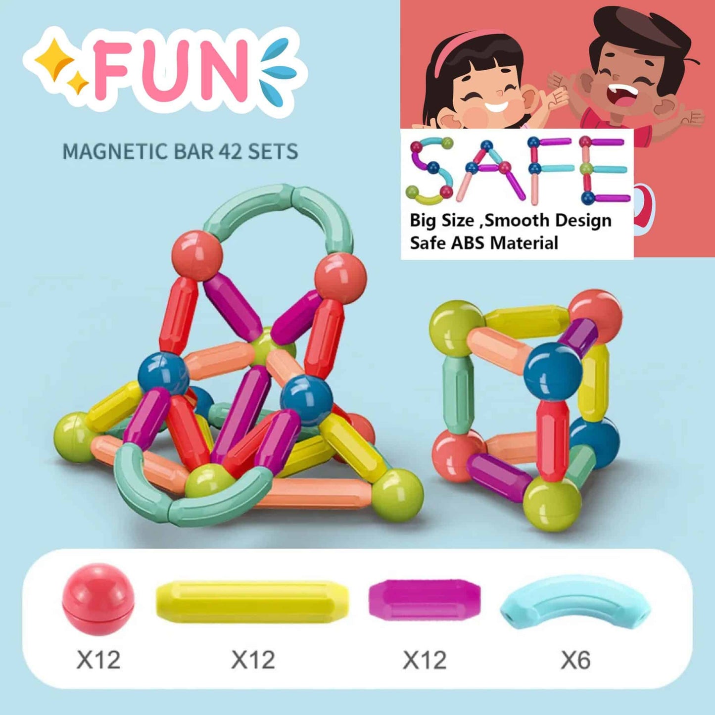 intelligent Magnetic Rod Puzzle For Kids